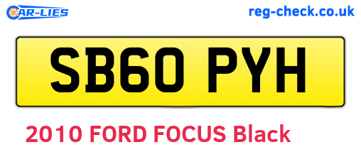 SB60PYH are the vehicle registration plates.