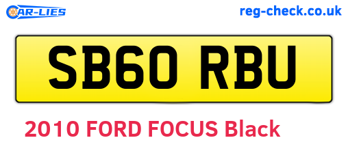 SB60RBU are the vehicle registration plates.