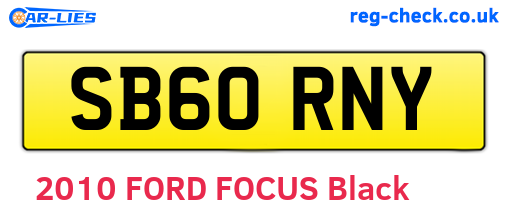 SB60RNY are the vehicle registration plates.