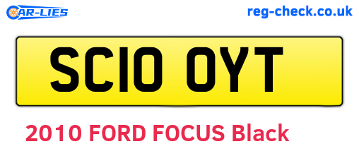 SC10OYT are the vehicle registration plates.