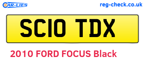 SC10TDX are the vehicle registration plates.