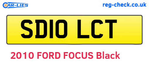 SD10LCT are the vehicle registration plates.