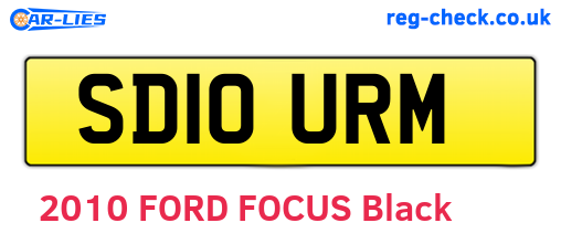 SD10URM are the vehicle registration plates.