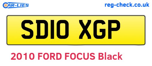 SD10XGP are the vehicle registration plates.