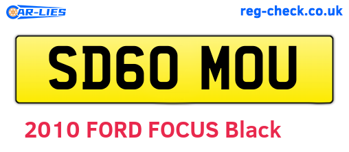 SD60MOU are the vehicle registration plates.