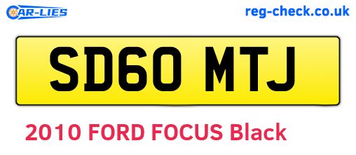 SD60MTJ are the vehicle registration plates.