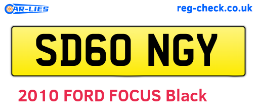 SD60NGY are the vehicle registration plates.