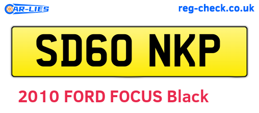 SD60NKP are the vehicle registration plates.