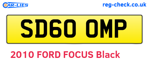 SD60OMP are the vehicle registration plates.