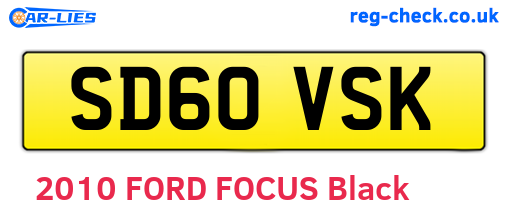 SD60VSK are the vehicle registration plates.
