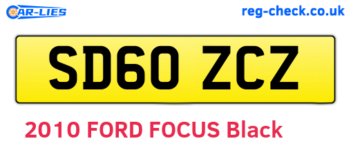 SD60ZCZ are the vehicle registration plates.