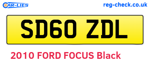 SD60ZDL are the vehicle registration plates.