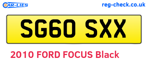SG60SXX are the vehicle registration plates.