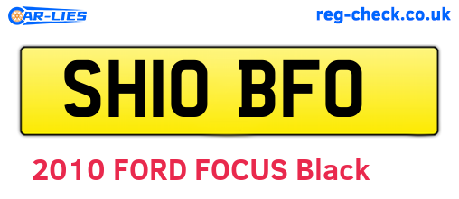SH10BFO are the vehicle registration plates.