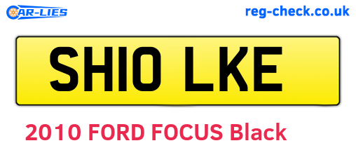 SH10LKE are the vehicle registration plates.