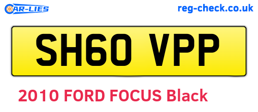 SH60VPP are the vehicle registration plates.
