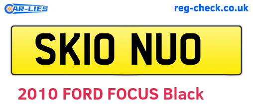 SK10NUO are the vehicle registration plates.