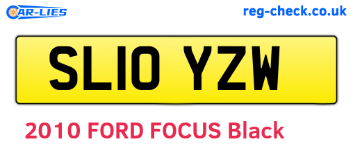 SL10YZW are the vehicle registration plates.