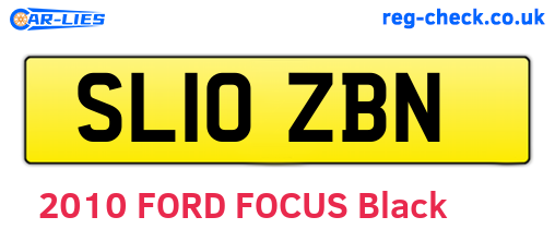 SL10ZBN are the vehicle registration plates.