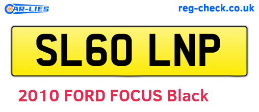 SL60LNP are the vehicle registration plates.