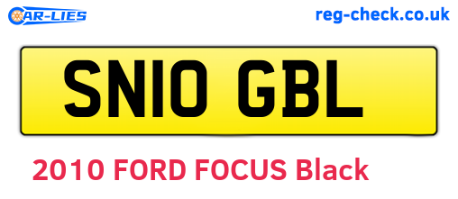 SN10GBL are the vehicle registration plates.