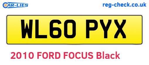 WL60PYX are the vehicle registration plates.