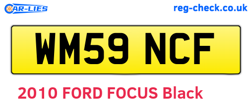 WM59NCF are the vehicle registration plates.