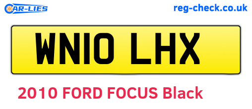 WN10LHX are the vehicle registration plates.