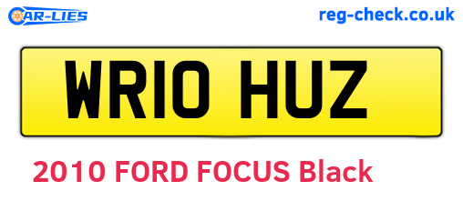 WR10HUZ are the vehicle registration plates.