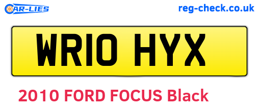 WR10HYX are the vehicle registration plates.