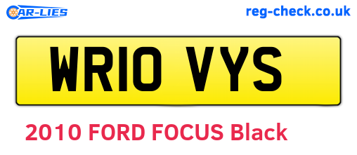 WR10VYS are the vehicle registration plates.