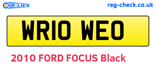 WR10WEO are the vehicle registration plates.