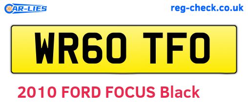 WR60TFO are the vehicle registration plates.