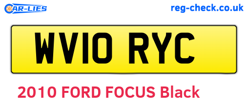 WV10RYC are the vehicle registration plates.