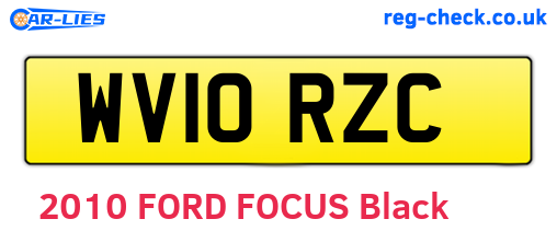 WV10RZC are the vehicle registration plates.