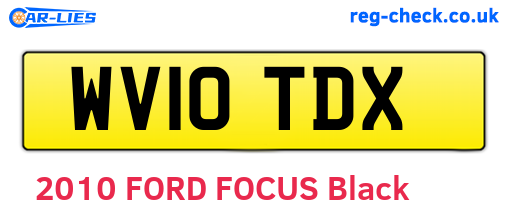 WV10TDX are the vehicle registration plates.