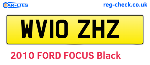 WV10ZHZ are the vehicle registration plates.