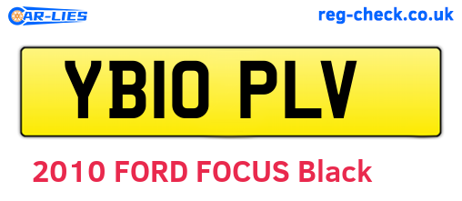 YB10PLV are the vehicle registration plates.