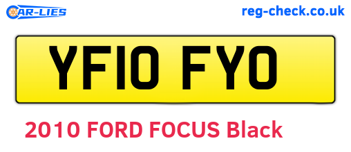 YF10FYO are the vehicle registration plates.