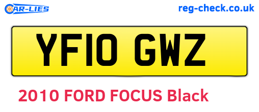 YF10GWZ are the vehicle registration plates.
