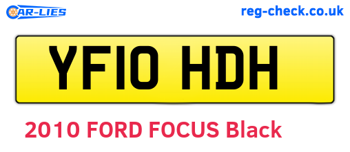 YF10HDH are the vehicle registration plates.