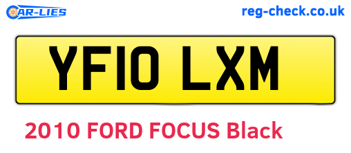 YF10LXM are the vehicle registration plates.
