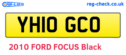 YH10GCO are the vehicle registration plates.