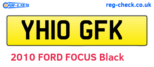 YH10GFK are the vehicle registration plates.