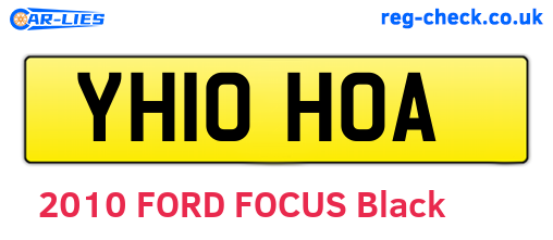 YH10HOA are the vehicle registration plates.