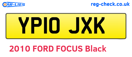 YP10JXK are the vehicle registration plates.