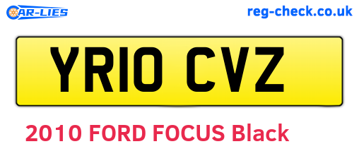 YR10CVZ are the vehicle registration plates.