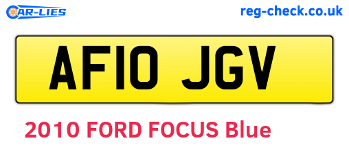 AF10JGV are the vehicle registration plates.
