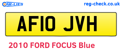 AF10JVH are the vehicle registration plates.