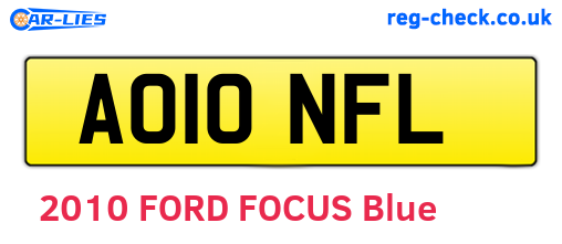 AO10NFL are the vehicle registration plates.
